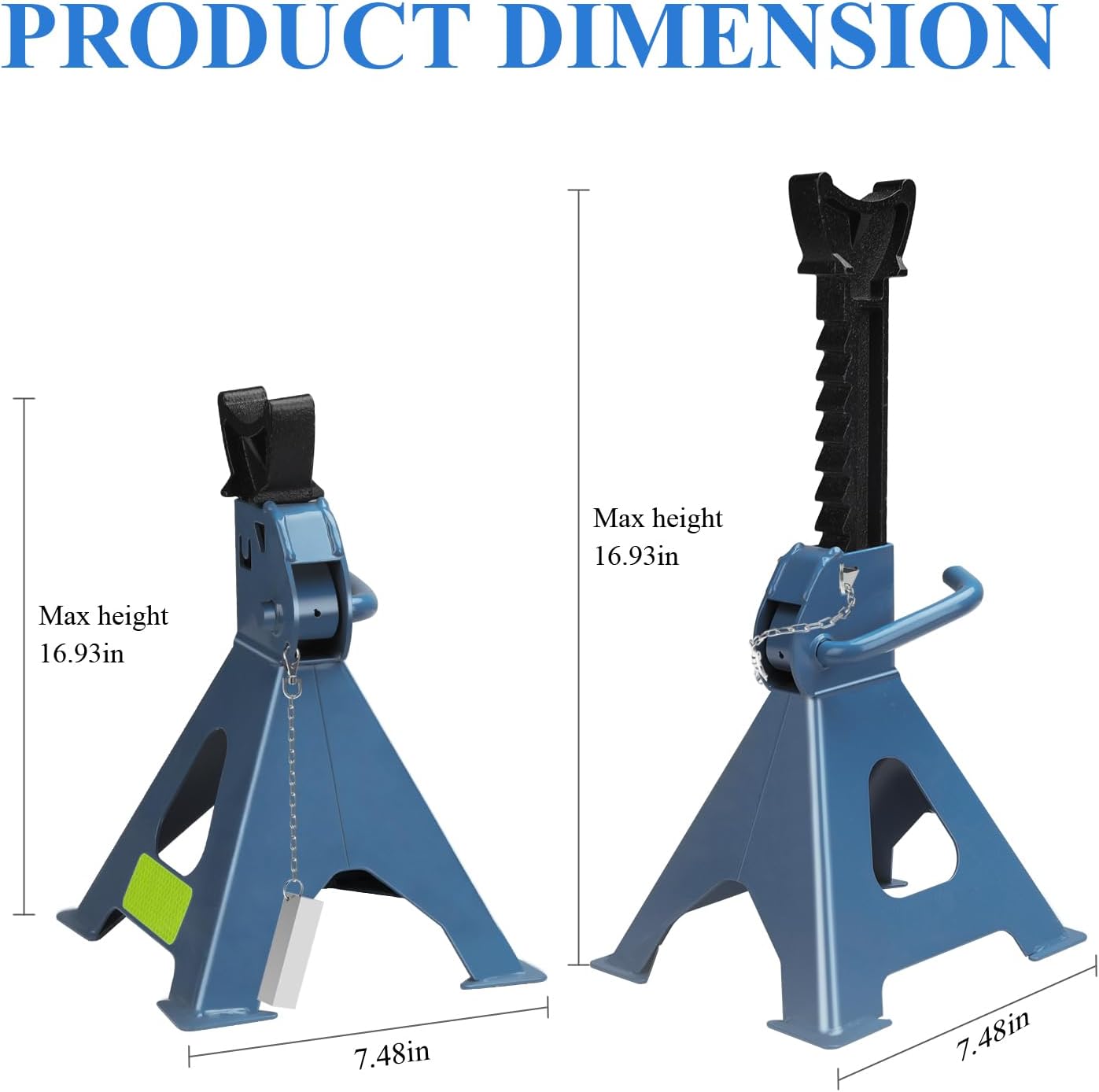 2 Ton Floor Jack & 3 Ton Jack Stands Combo, Low Profile | 2 Ton low profile floor jack + 2pc 3 Ton ratchet stands.