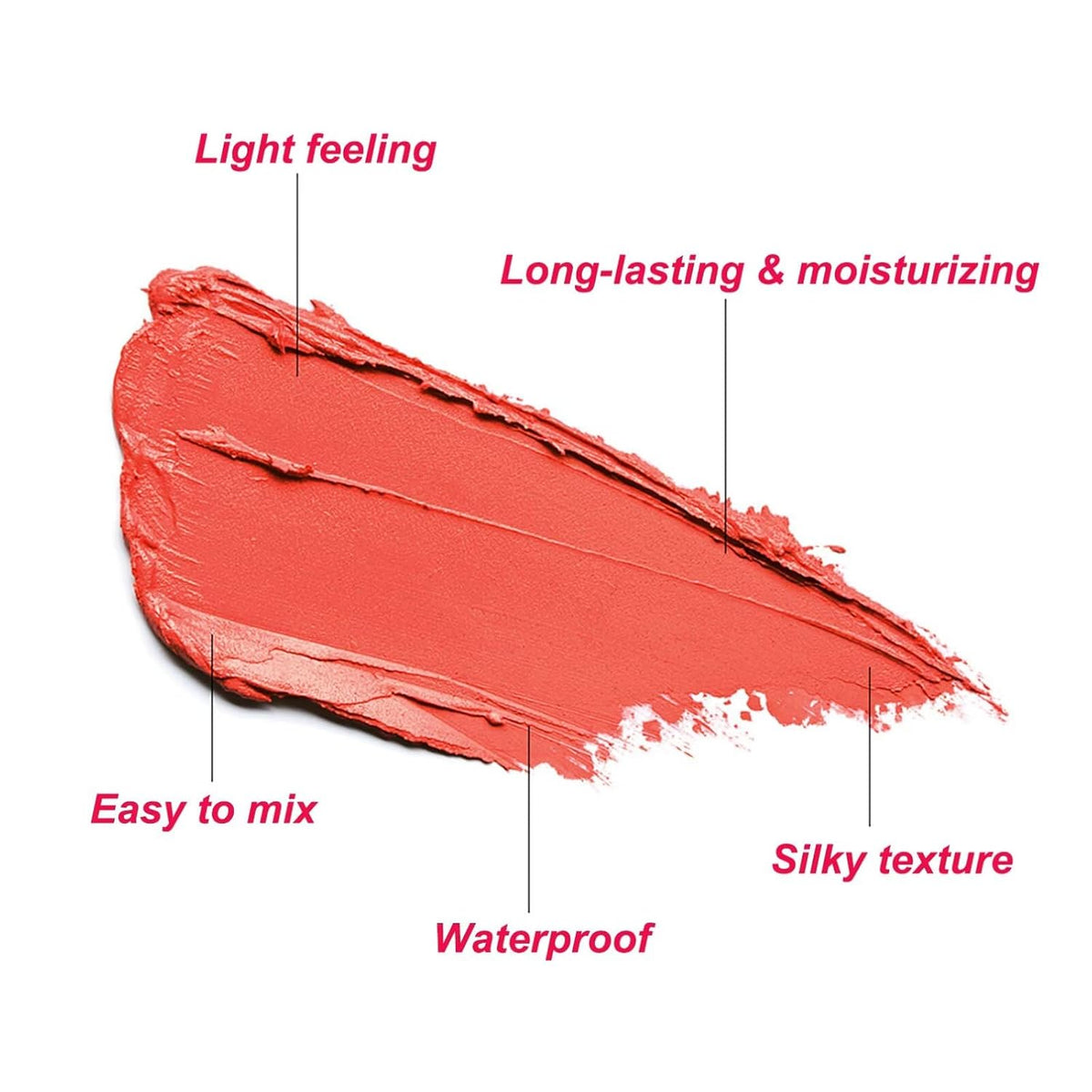 Multi-Use Makeup Blush Stick,Beauty Solid Moisturizer,Waterproof Natural Nude Makeup,Tinted Solid Moisturizer Stick