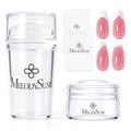 French Nail Stamper Kit, French Tip Tool, 4PCS, Clear