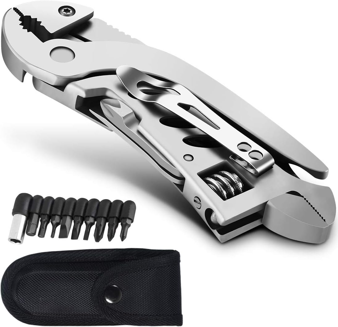 Multitool Wrench With 7 Tools/Pliers/Wire Cutter/Flat Screwdriver/Phillips Screwdriver/Portable Folding