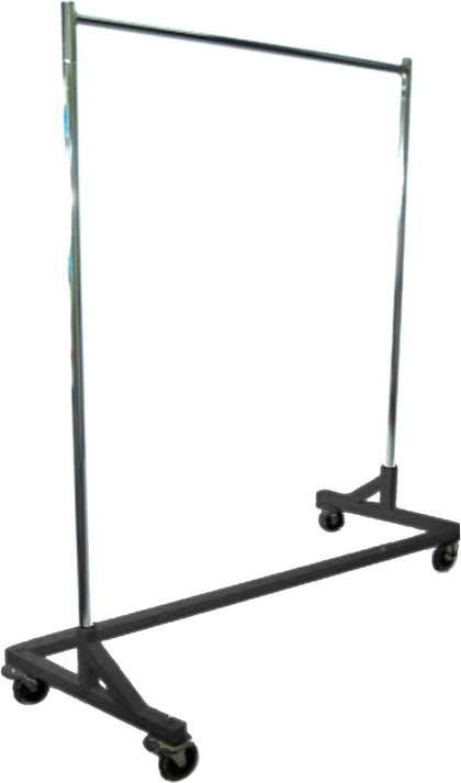 GR600 Heavy Duty 400lb Capacity Z Rack, 63" Length with Adjustable Height Chrome Uprights and Black Base with