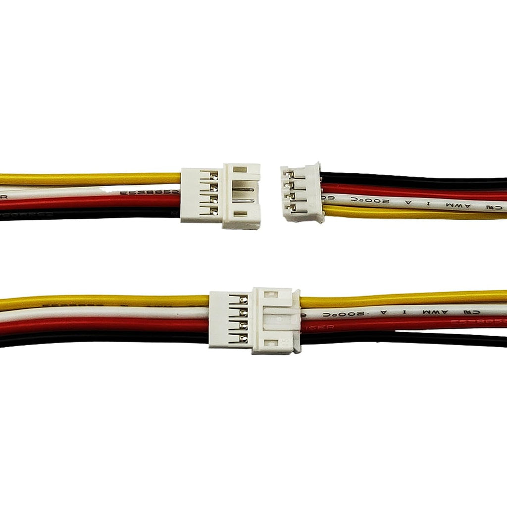 10 Pairs Mini Micro JST PH2.0mm 4Pin Male and Female Connector Plug with 10cm 22 AWG Soft Silicone Cable Wire for LED Light Strip