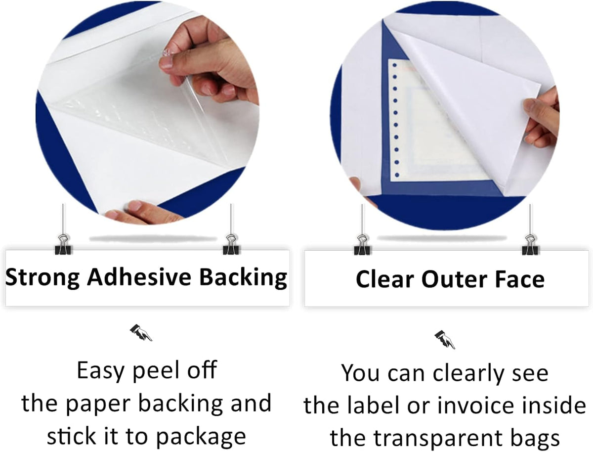 6" x 9" Adhesive Packing List Envelopes Clear Plastic Mailing Shipping Envelope Pouch (200 Pack)