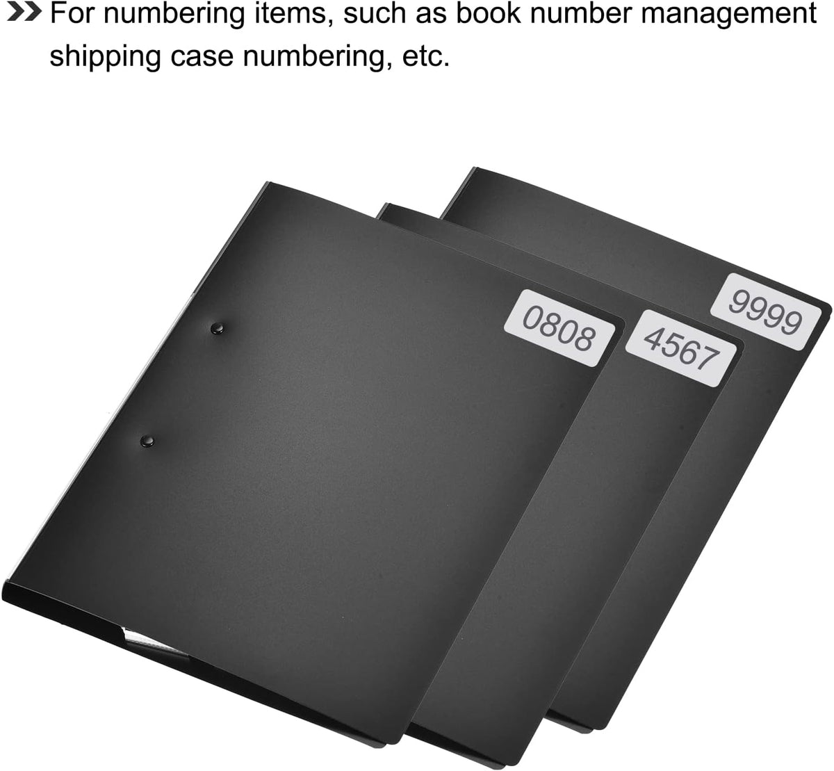 2001 to 3000 Consecutive Number Stickers Inventory Label Black Numbers for Office Warehouse Numbering Classification