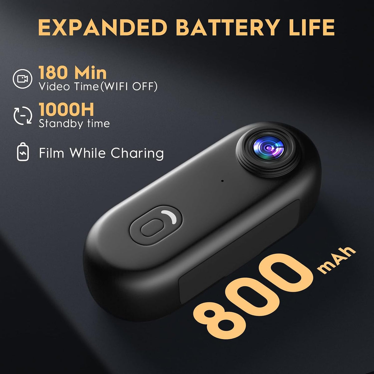 Ultra-Compact 4K Thumb Action Camera with Magnetic Mount – Lightweight, Hands-Free POV Body Cam for Motorcycle