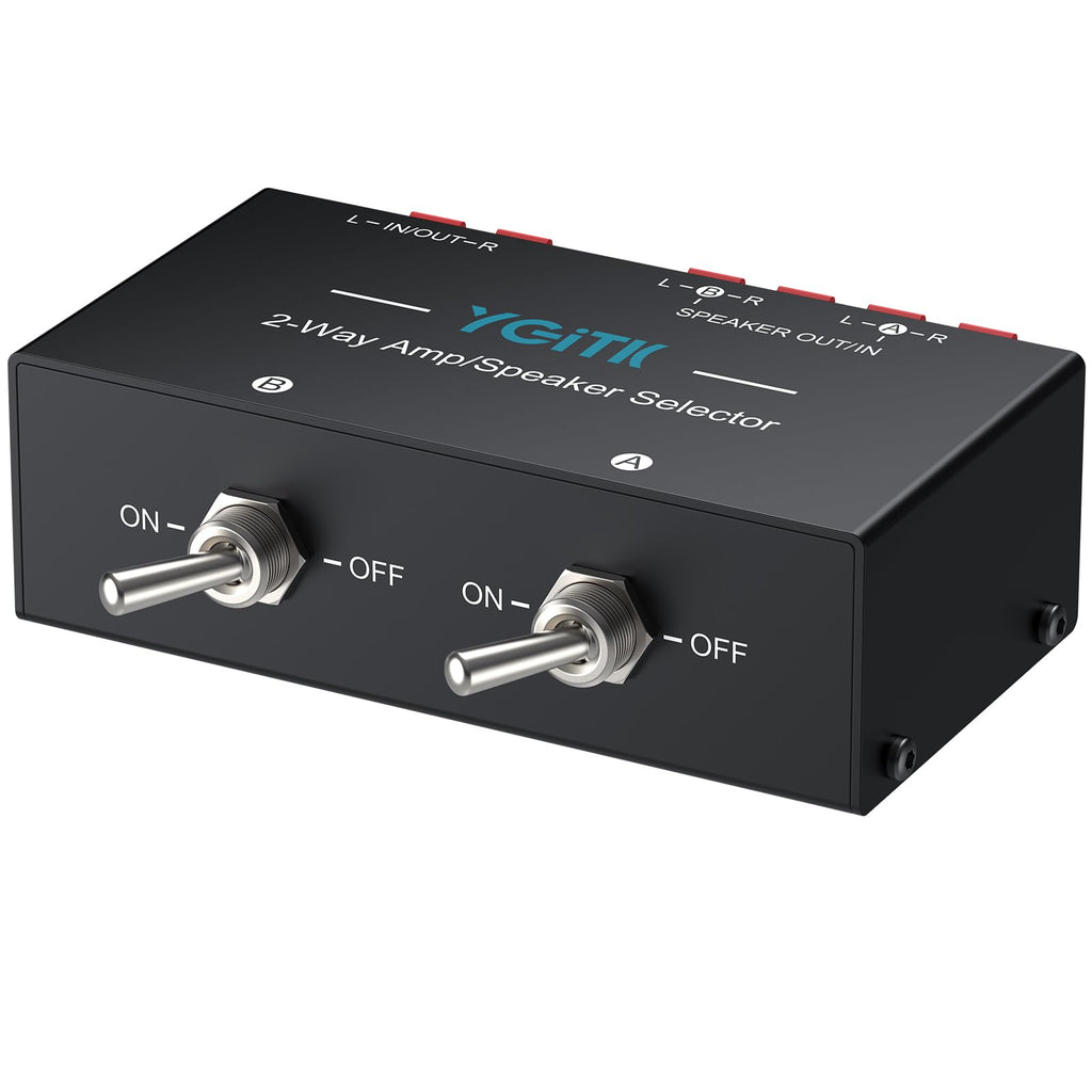 2-Zone Speaker Selector Switch Box 2-Way Amp Selector, 1/2 Speaker Switch