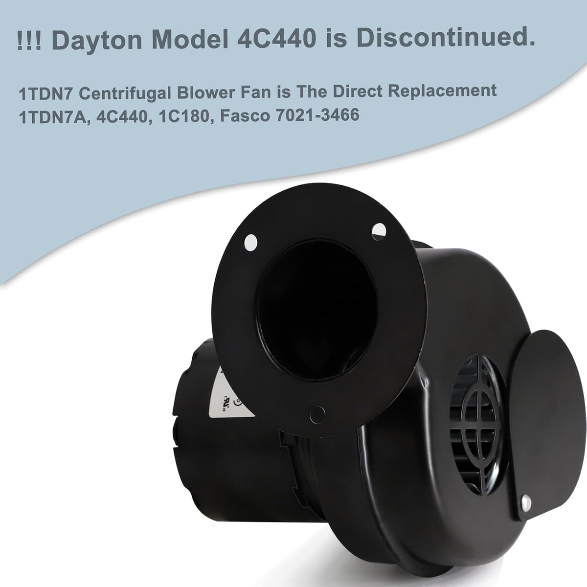 Criditpid Centrifugal Blower Fan Motor Replacement for Dayton 1TDN7, 4C440, 1C180, Fasco 50747-D401, 7121-3466 Wood Furnace Blower Fan.
