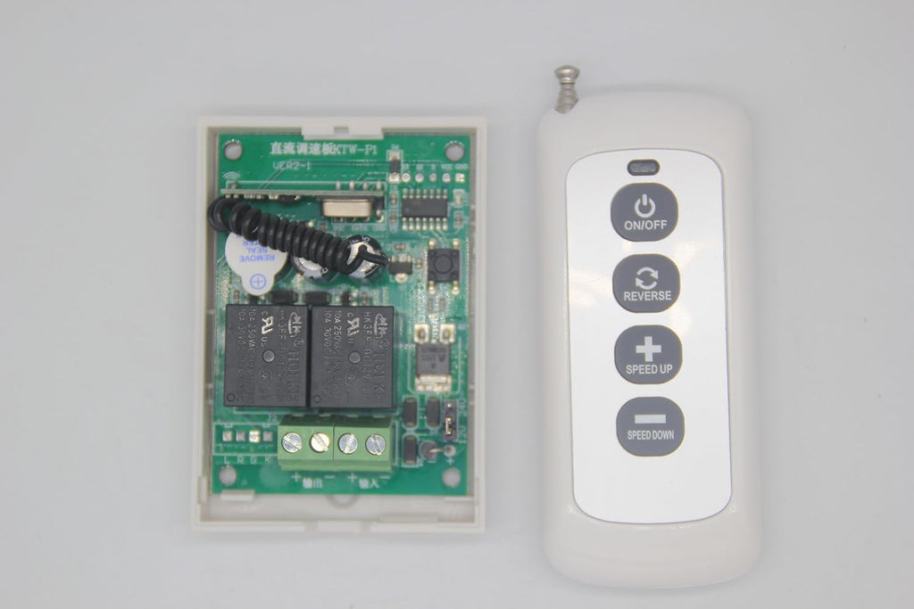 DC Motor Speed Controller with Remote Control 12V 24V PWM stepless Speed Control Switch 10A Wireless Speed Controller Linear Actuator Motor Forward and Reverse Rotation