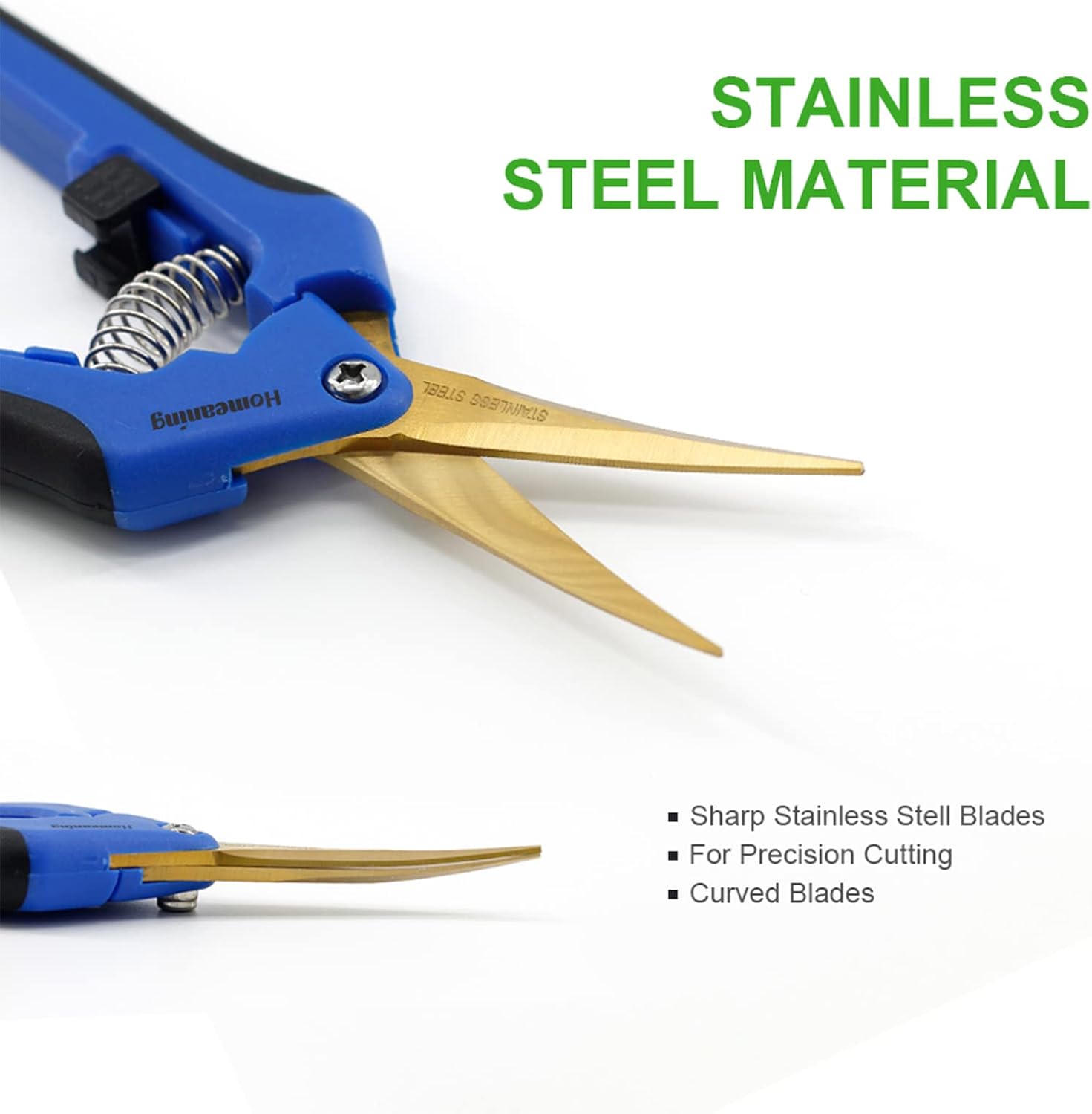 12 Packs Garden Pruning Shears with Curved Blades Trimming Scissors, Gardening Hand Pruning Snips Titanium Coated