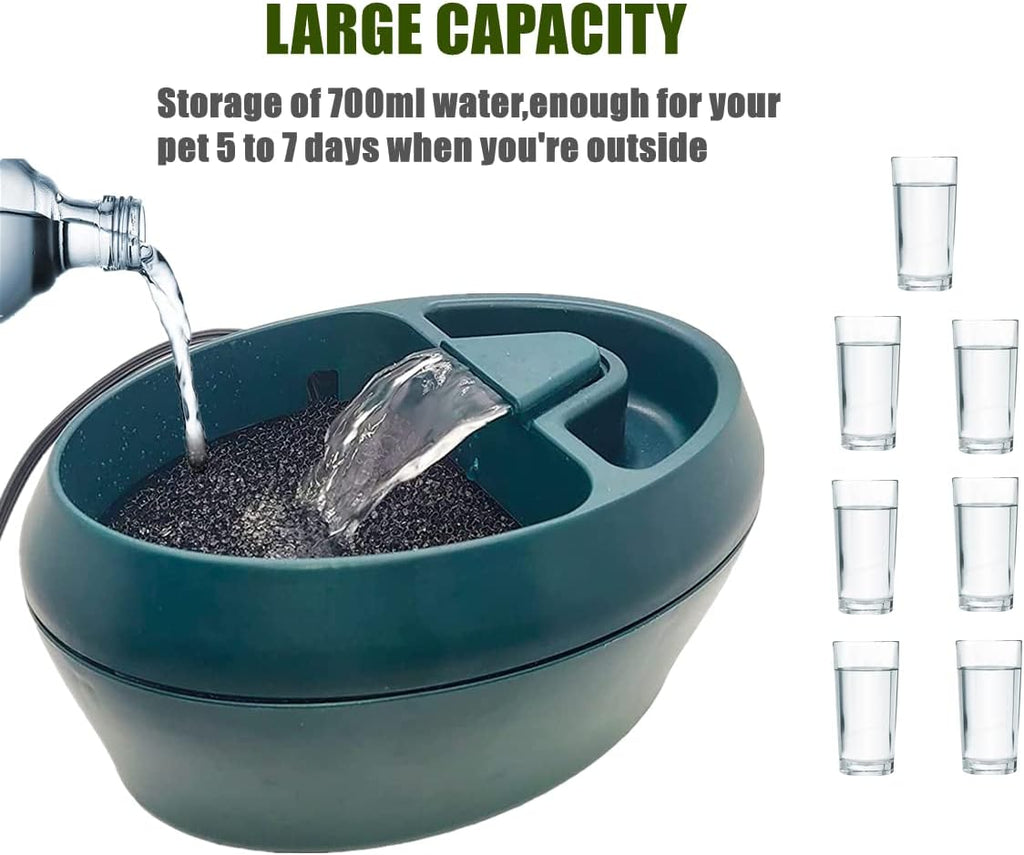 Reptile Chameleon Waterfall Drinking Fountain, Chameleon Water Dripper Food Bowl Water Cantina for Amphibians Insects