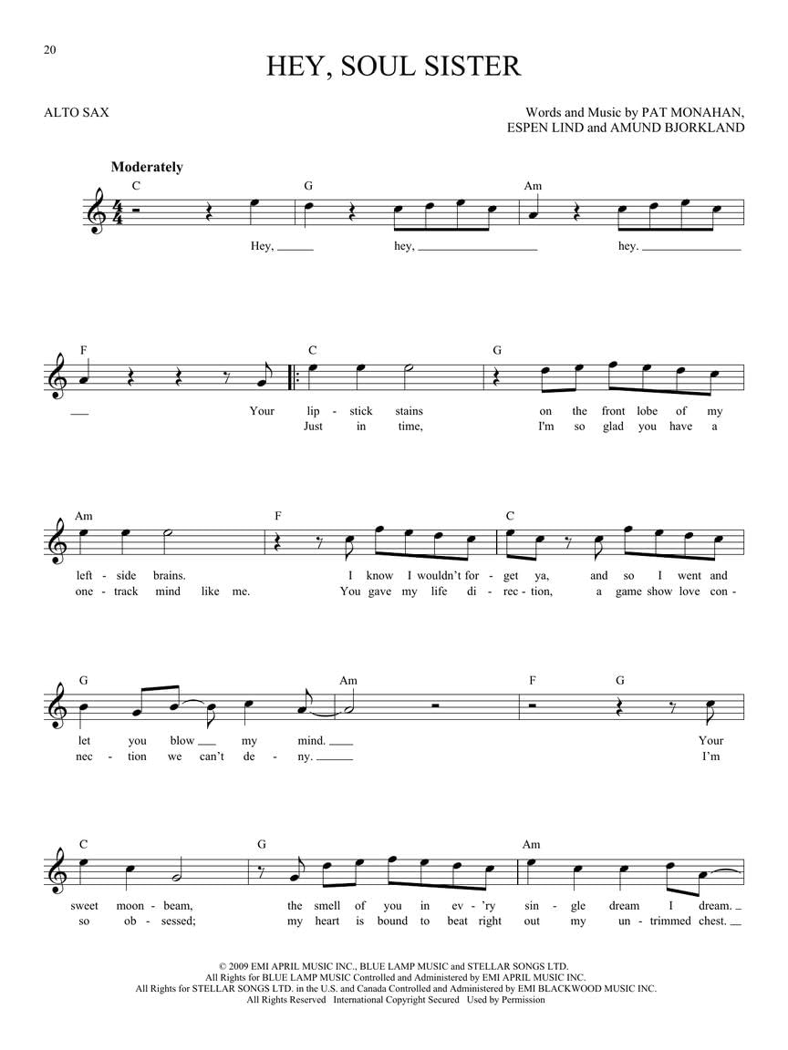 Easy Pop Melodies: for Alto Sax