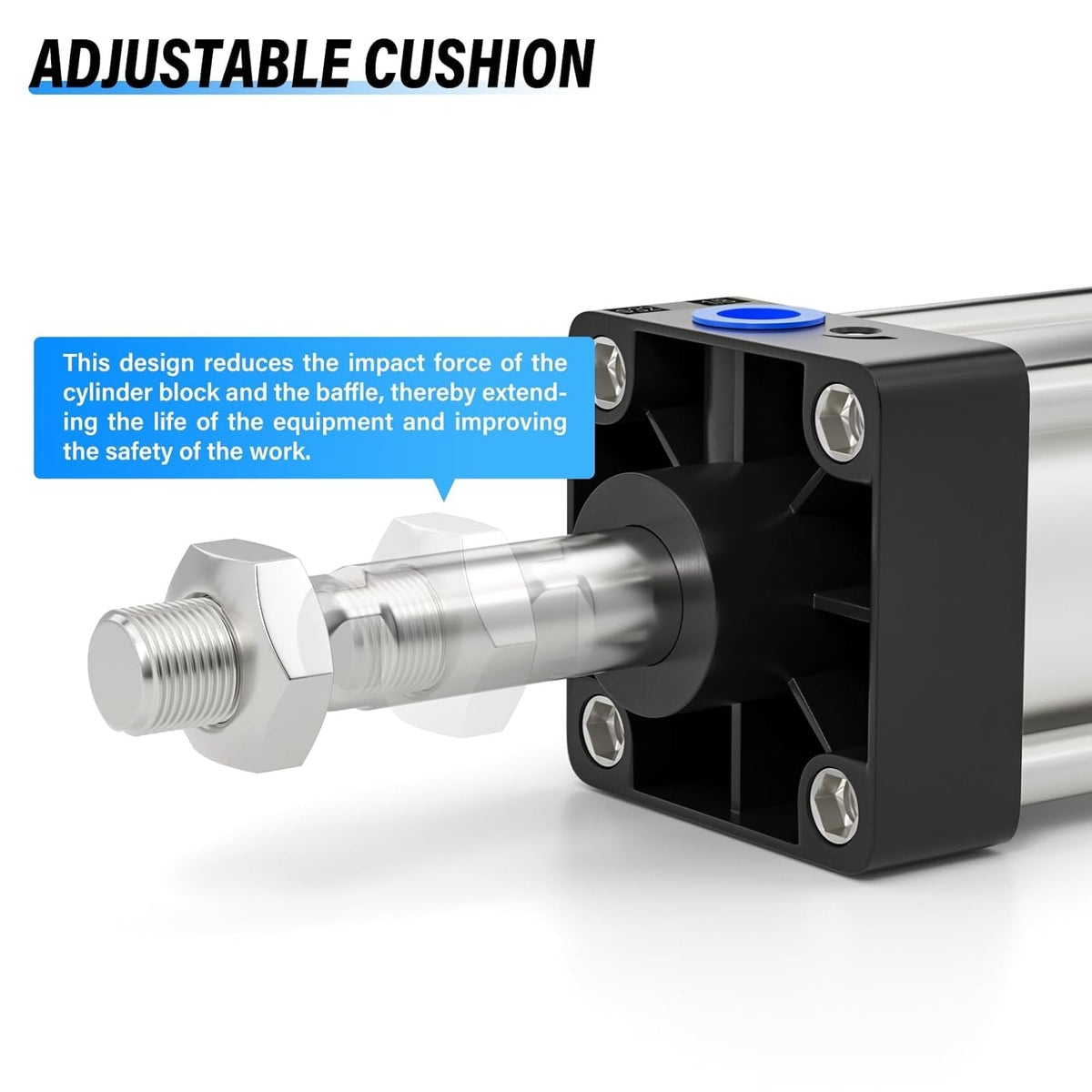 TAILONZ 63mm Bore 125mm Stroke Pneumatic Air Cylinder Double Action SC 63x125