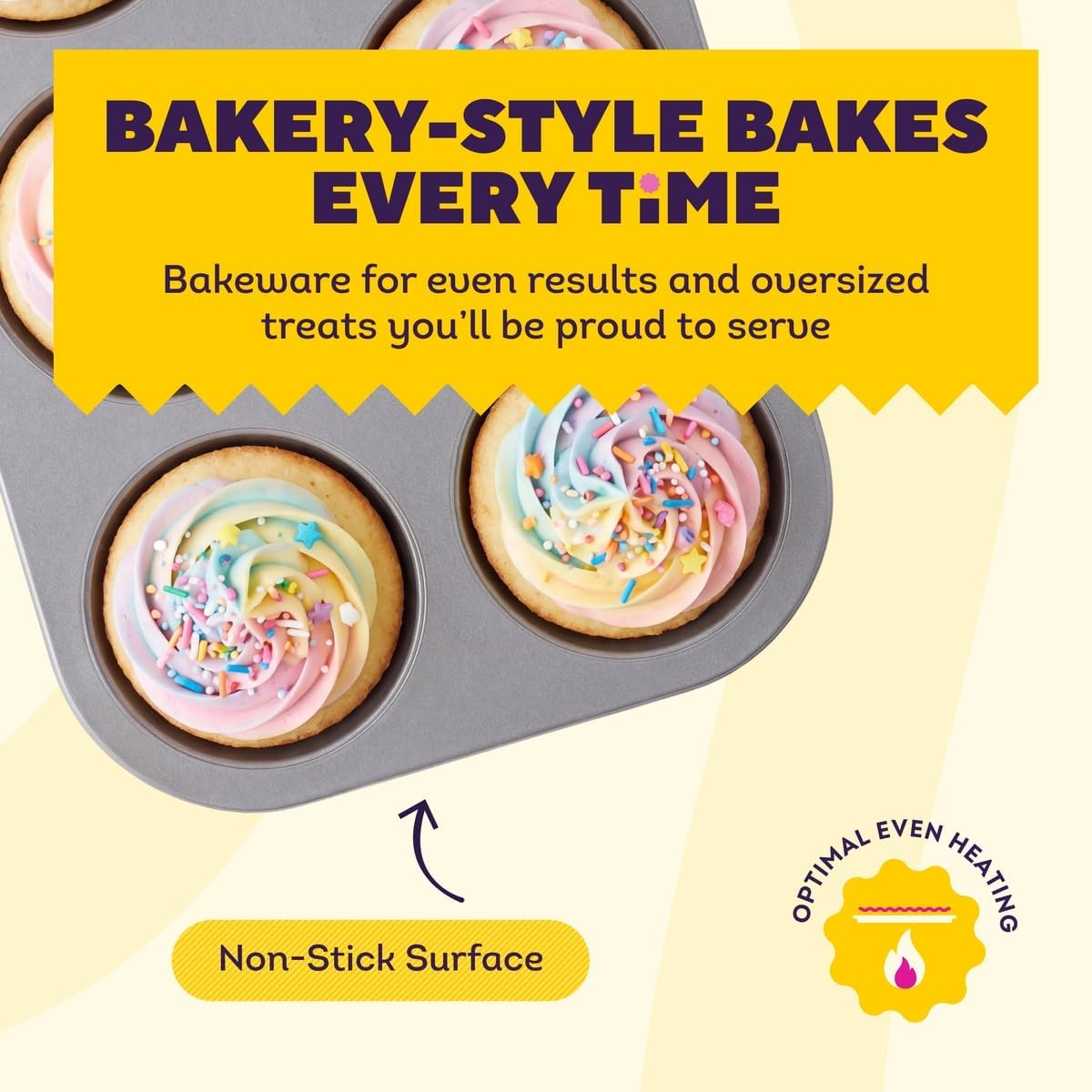 Everyday Non-Stick Jumbo Muffin Pan, Made Without PFAS, 6-Cup