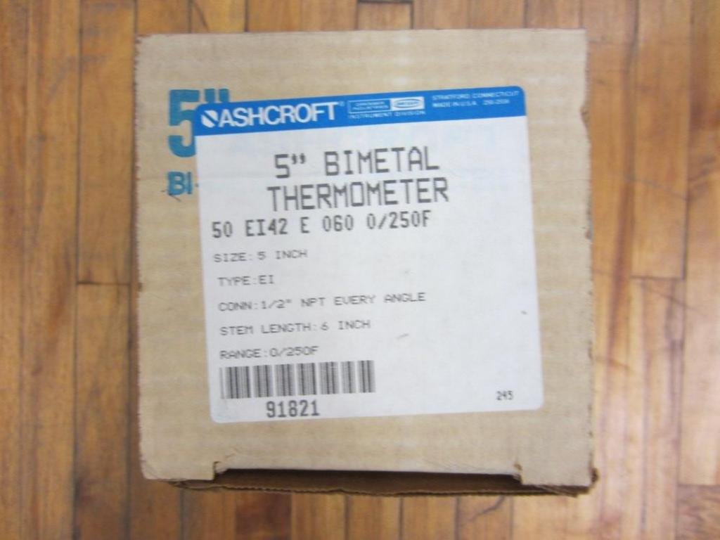 Ashcroft 50 EI42 E 060 Thermometer 50EI42E060 0-250F Cracked Glass