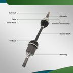 Yunnergo Front Driver CV Axle Compatible with Rogue L4 2.5L 2008-2015