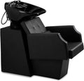 Salon Shampoo Backwash Chair Unit for Hairdressing | Large Ceramic Bowl, Adjustable Shampoo Bowl Sink, Barbershop