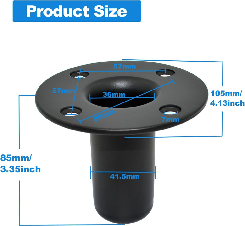 Speaker Stand Top Hat, 4.13"x3.29", All Metal, 2 Packs | One-piece construction, Speaker Cabinet Pole Mount，PA/DJ