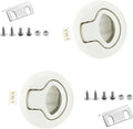 2 Pack 2 Inch Flush Pull Slam Latch, Plastic (White)
