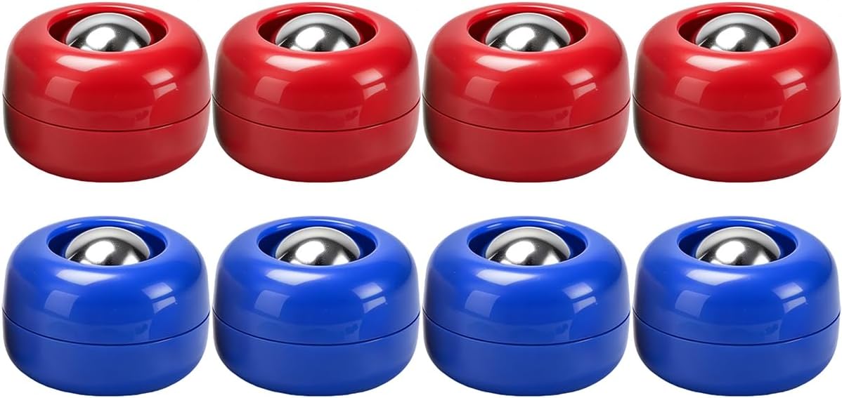 Mini Shuffleboard Replacement Pucks Rollers Curling Accessories 2-4 Color | 8-16 Pack Tabletop Equipment 0.98 inch/