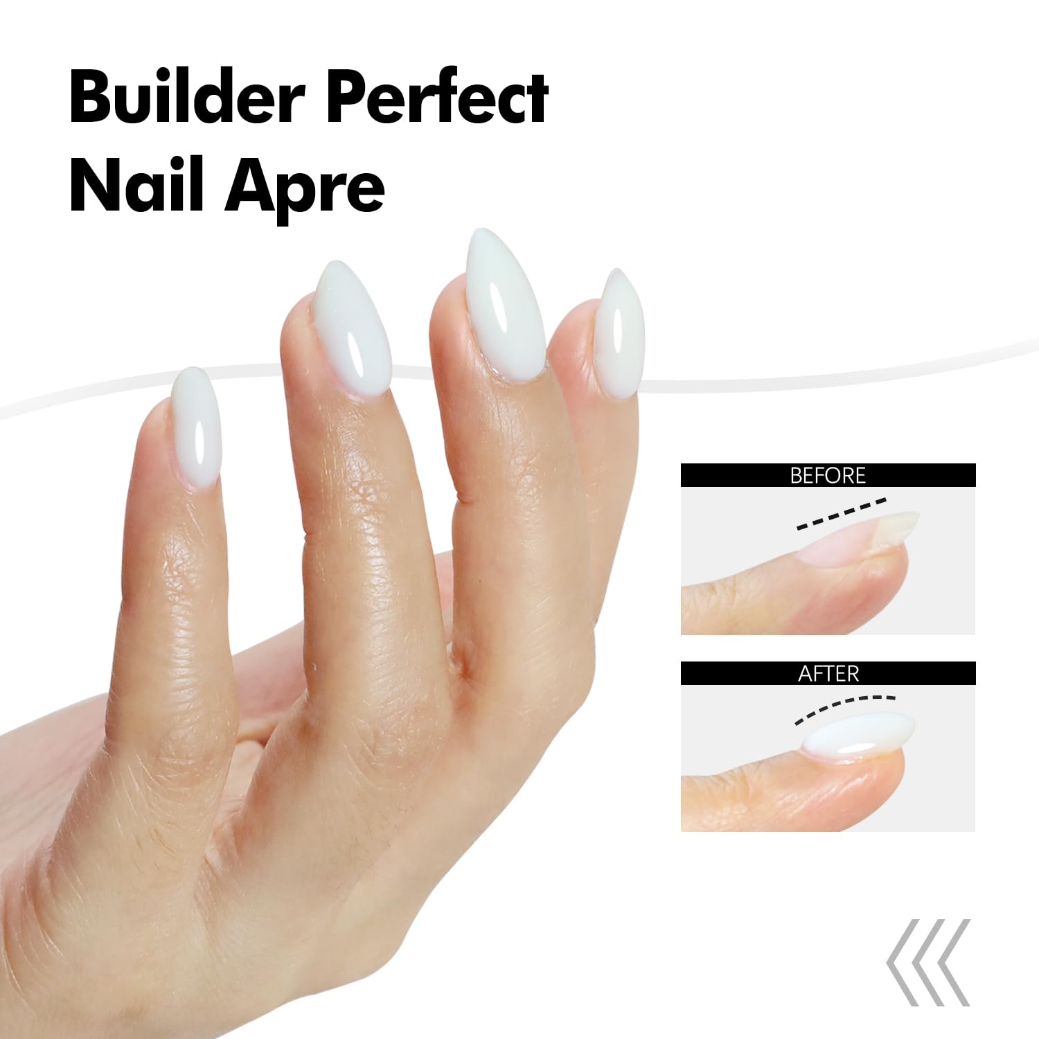 Builder Gel for Nails, Milky White Gel Polish Rubber Base For Nails Strengthener Extension Apex Building Repair UV