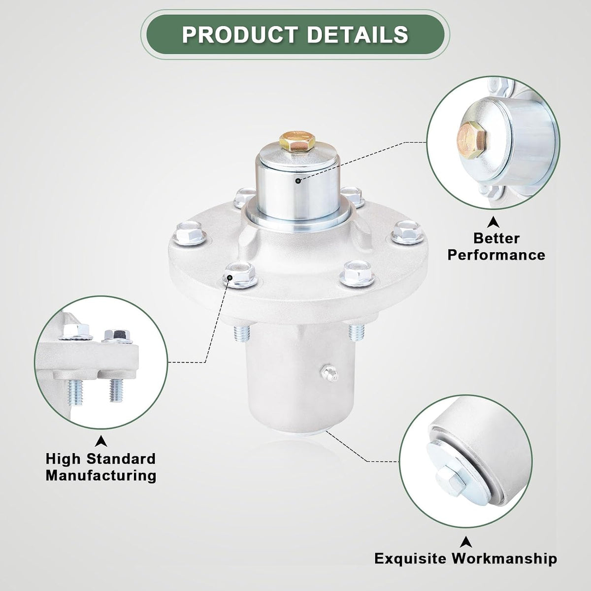 1761761 Replace Spindle Assembly Fits for Simplicity Cou rier XT Ferris 500S Sna pper 360Z with 61" Deck