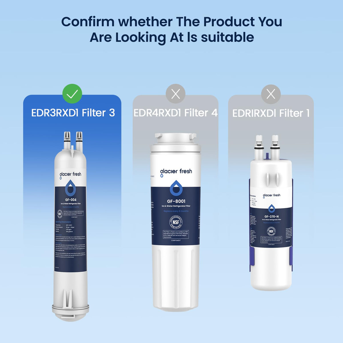 EDR3RXD1 Water Filter, Compatible With 4396841, 1 PACK