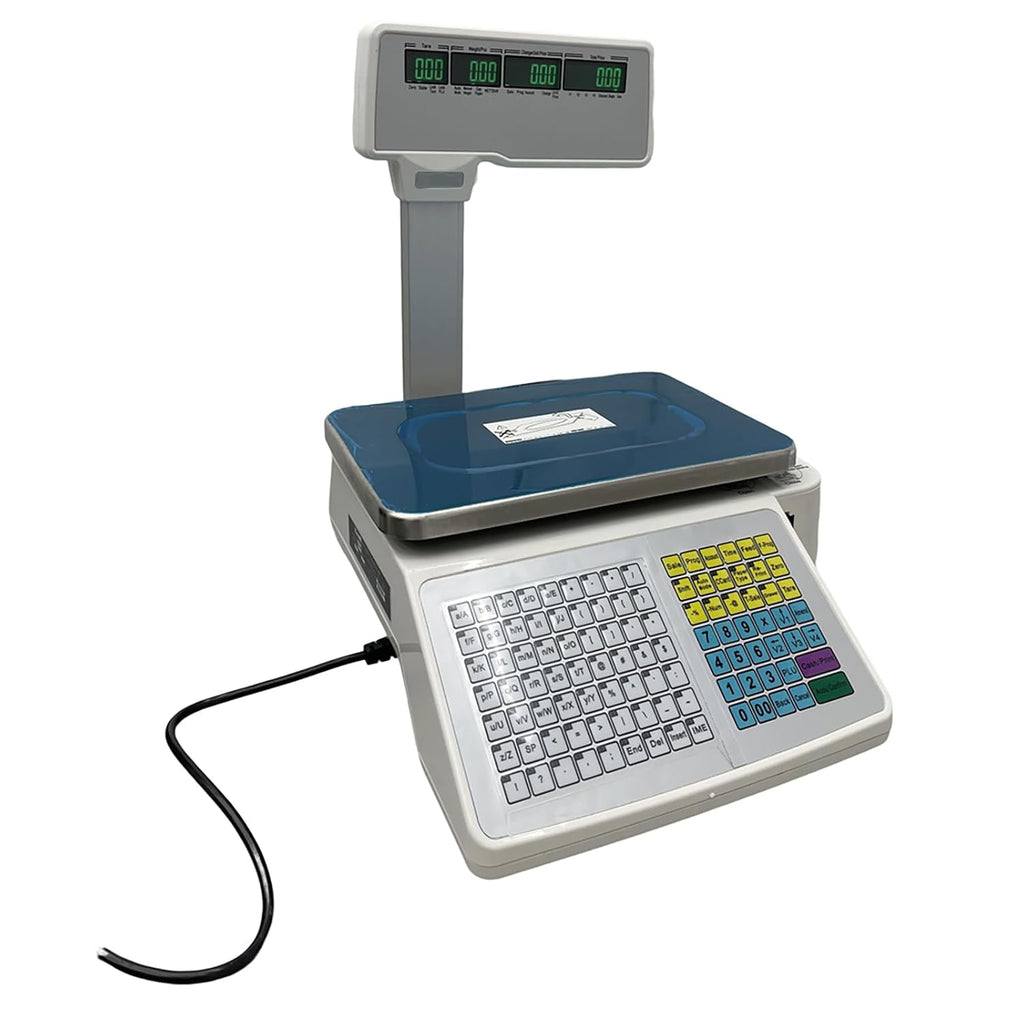 Four-Window with Vertical Pole Digital Price Computing Scale 33lb/15kg Thermal Printer with One Roll of Thermal Label