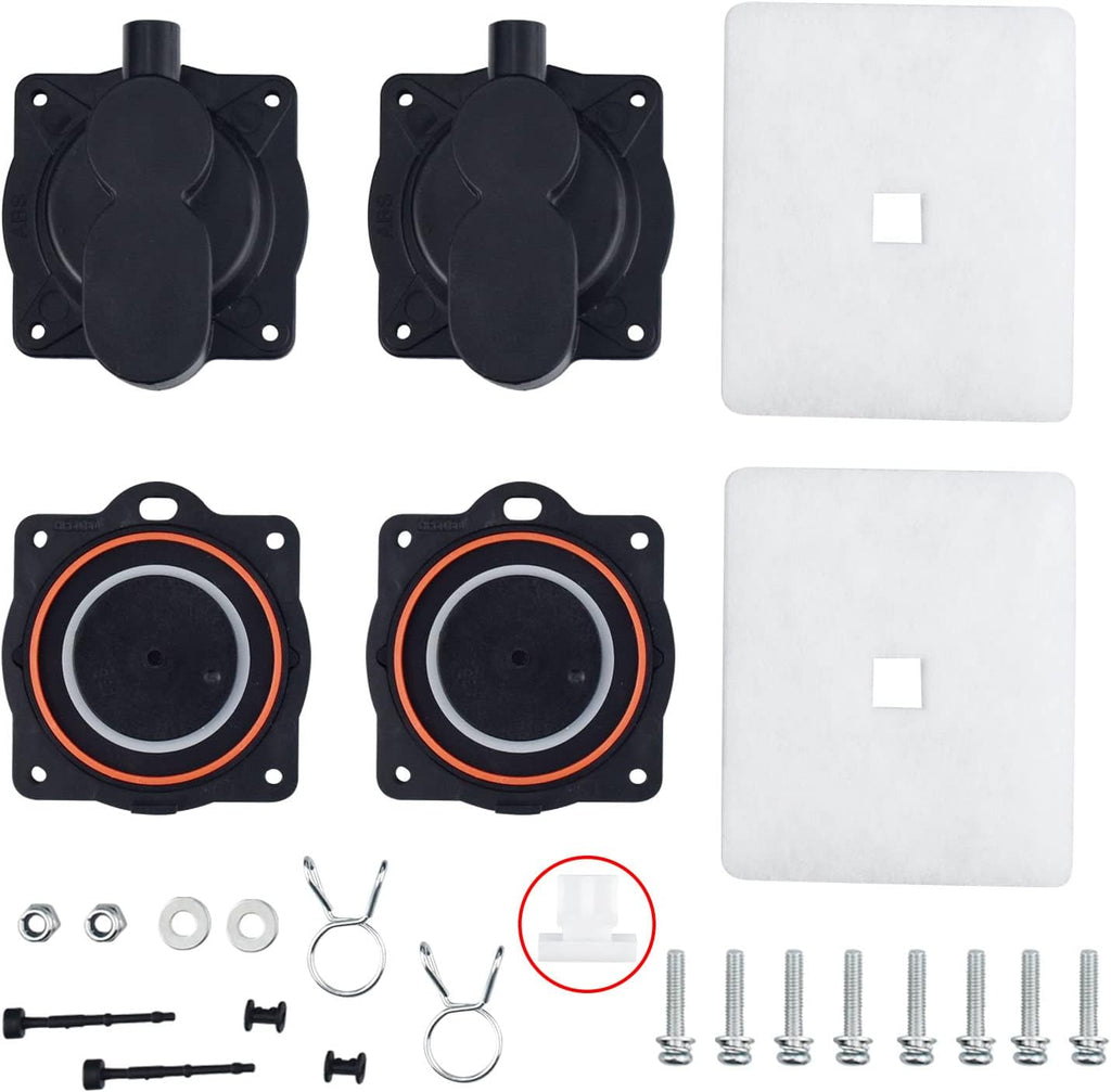 HP60/80 Air Pump Rebuild Complete Kit for Hiblow HP 80, HP 60 Aerators, HP-80-0110, with White Switch