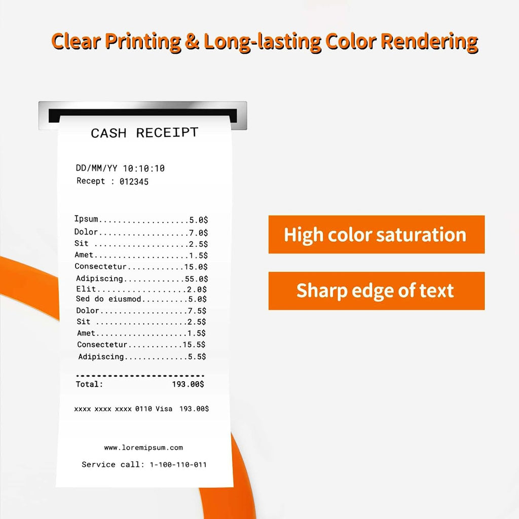 Thermal Receipt Paper Rolls, 2 1/4'' x 85' Thermal Paper, POS Cash Register Paper Roll (50 Rolls)