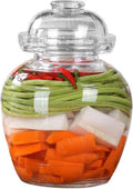 Pickle Jar, 2.5 Liter Fermentation Kimchi Jar with Water Seal Lid | Food Grade, Clear Glass