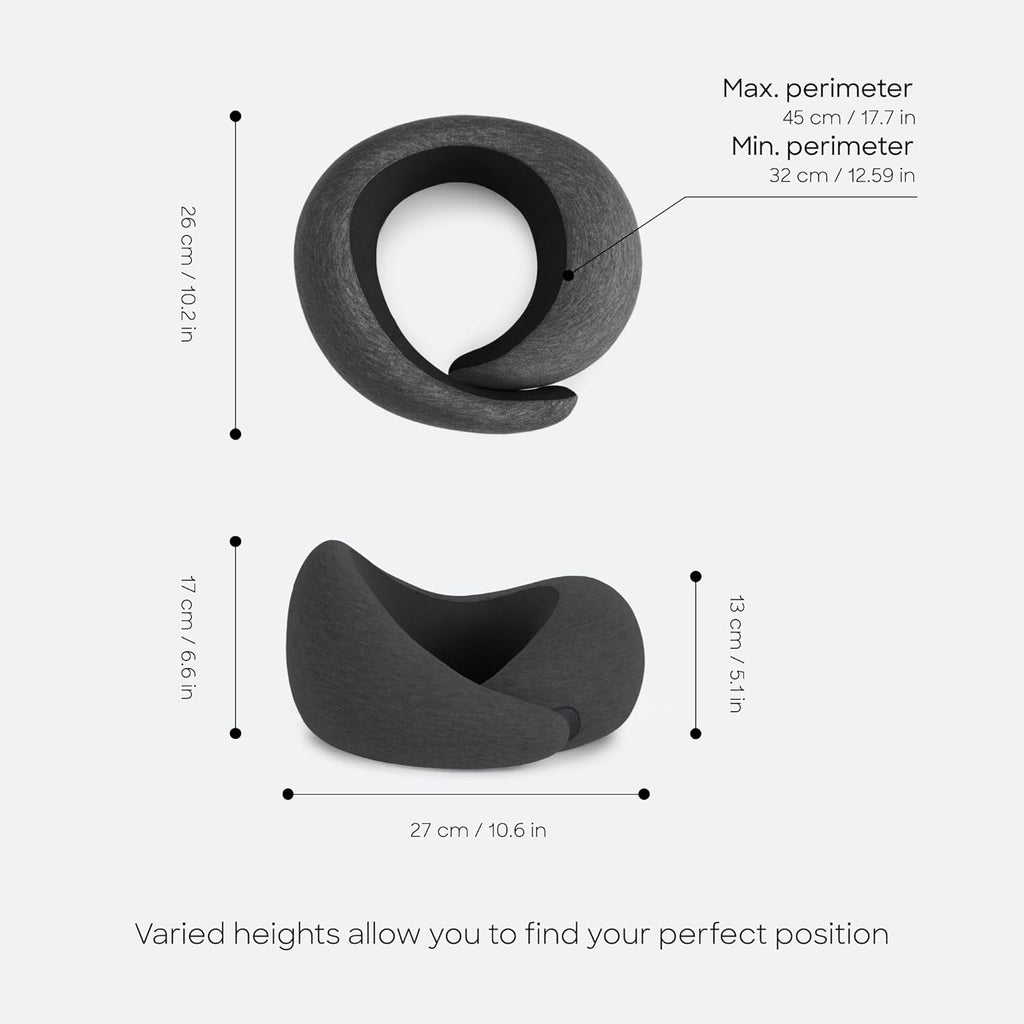 Ostrichpillow Go Neck Pillow, Travel Pillows for Airplanes, Premium Memory Foam Travel Pillow, 360º Ergonomic Design