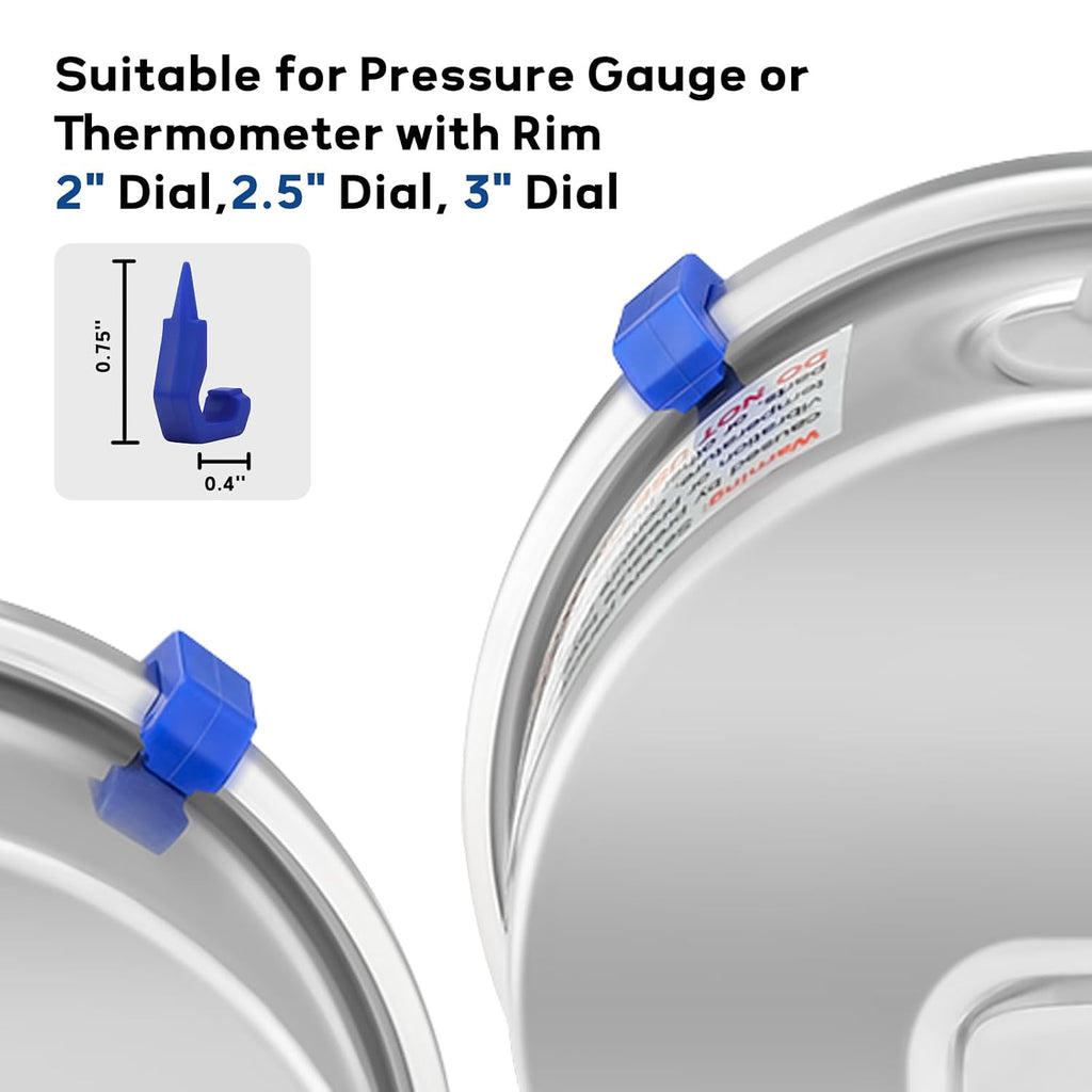 Clip-On Memory Pointer for Pressure Gauge & Thermometer, Retains Pressure Reading, for 2" 2.5" 3" Dial (15-Pack)，Easy