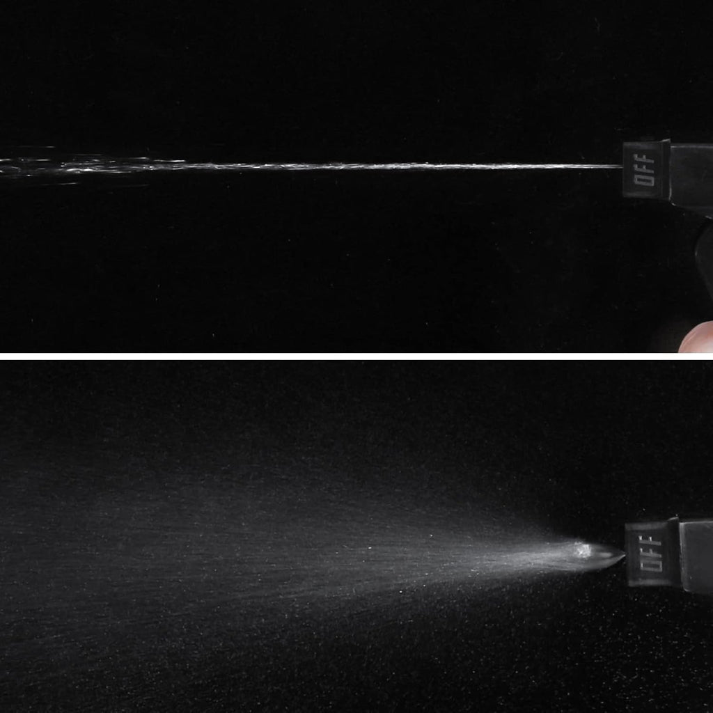 12 Pack Empty Spray Bottles, 16oz Plastic Durable Black Spraying Bottles with Mist and Stream Option, Leak-proof