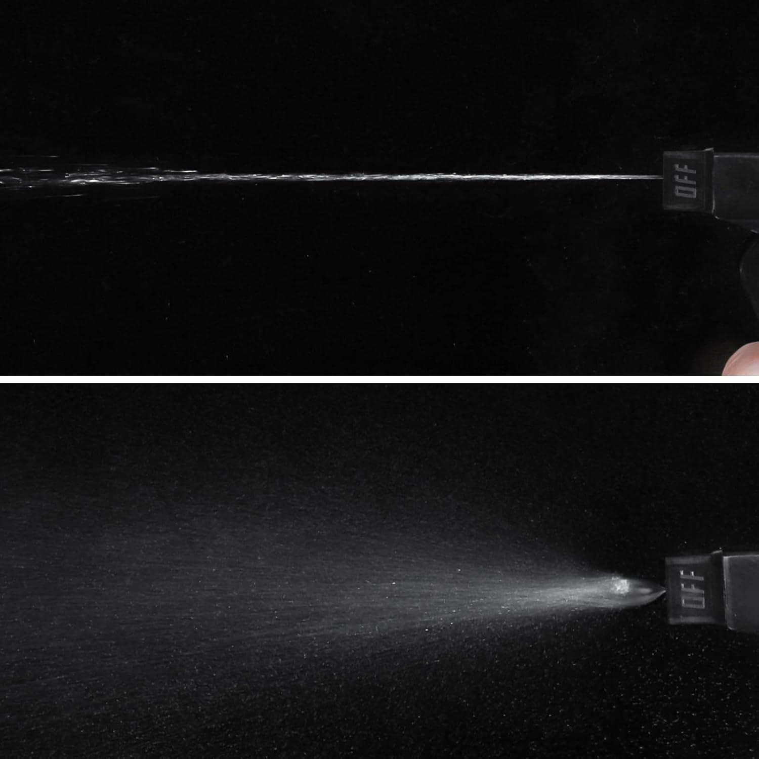 12 Pack Empty Spray Bottles, 16oz Plastic Durable Black Spraying Bottles with Mist and Stream Option, Leak-proof