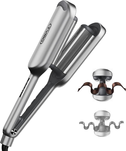 Curling Iron Hair Crimper Waver - TYMO ROVY Beach Waves Curling Wand, Ionic Deep Waver Hair Curler Tool with Ceramic