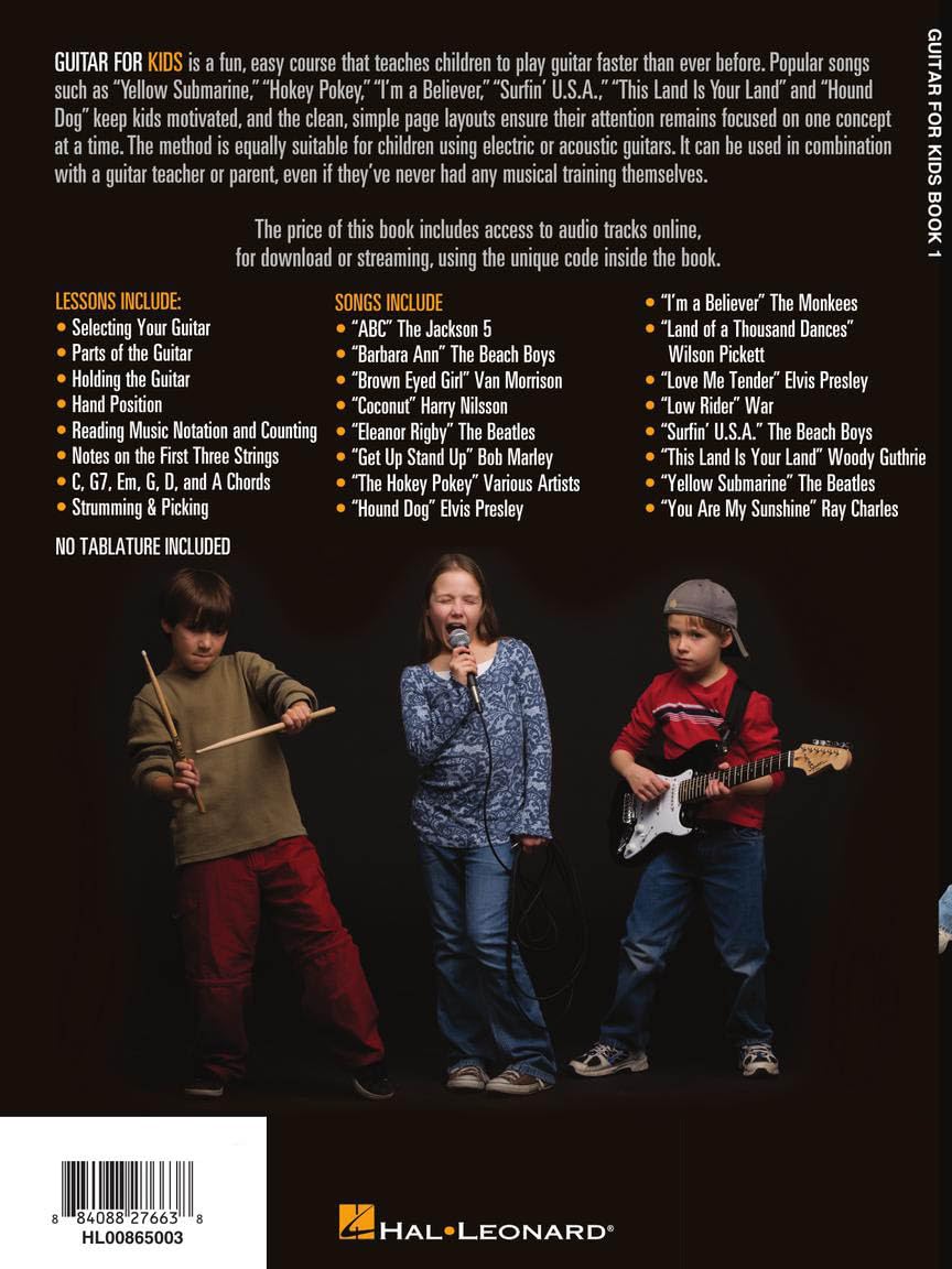 Guitar for Kids Book 1 by Bob Morris and Jeff Schroedl | Beginner Guitar Method Book for Children | Easy Guitar