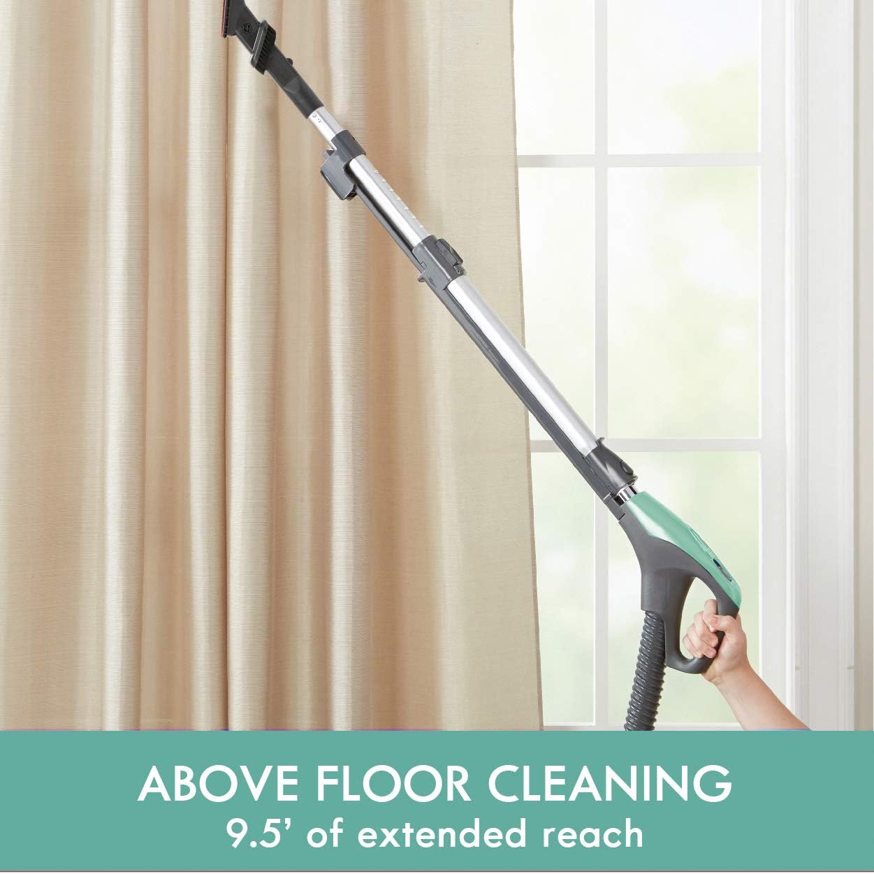 BC2005 Pet Friendly Lightweight Bagged Canister Vacuum Cleaner with Extended Telescoping Wand, HEPA Filter
