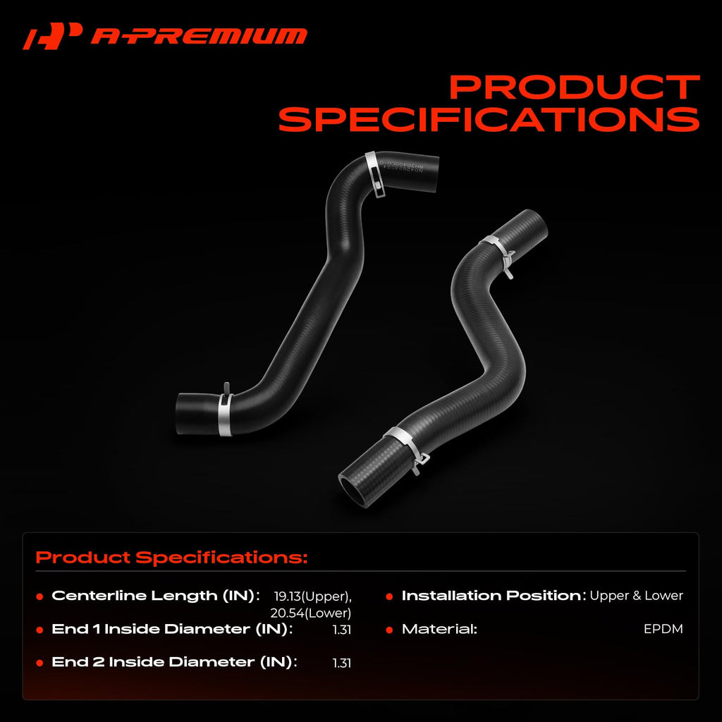 A-Premium Upper & Lower Engine Radiator Coolant Hose Compatible with Toyota