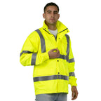 Class 3 Hi-Vis Waterproof Rain Jacket
