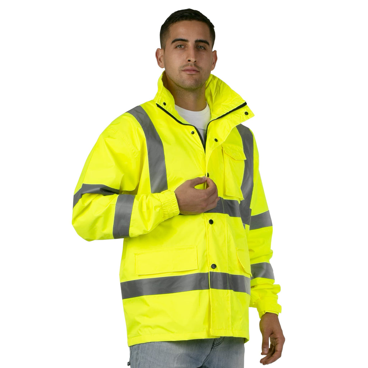 Class 3 Hi-Vis Waterproof Rain Jacket