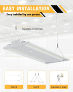 4FT LED Linear High Bay Light,400W 60000LM 5000K High Bay Shop Light