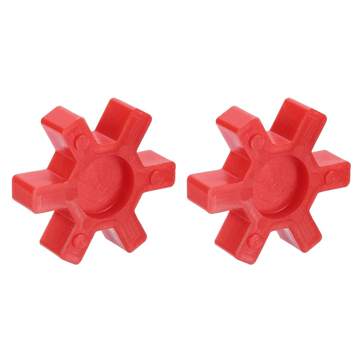 uxcell 2pcs L099/L100 Jaw Coupling Insert, Urethane Flexible Solid Type Jaw Coupling Center Insert for L Jaw Coupling L-Jaw Coupler Set, Red