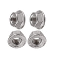 4pcs M12 x 1.5mm Pitch Metric fine Pitch 304 Stainless Steel Hexagonal Flange Nuts