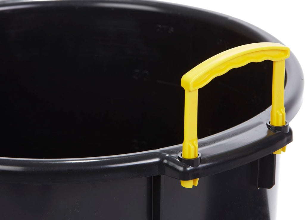 Plastic Muck Tub | Durable & Versatile Utility Bucket with Handles | Muck Bucket | Durable Handles | 40 Quart | Black