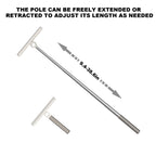 Extendable Squeegee for Glass Doors with 10-Inch Silicone Blade