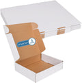 13" x 10" x 3" White Corrugated Cardboard Shipping Boxes Set of 5