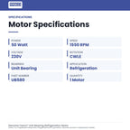Fasco UB580-F Motor | 50 Watt 1550 RPM CWLE 230V Unit Bearing Refrigeration Motor