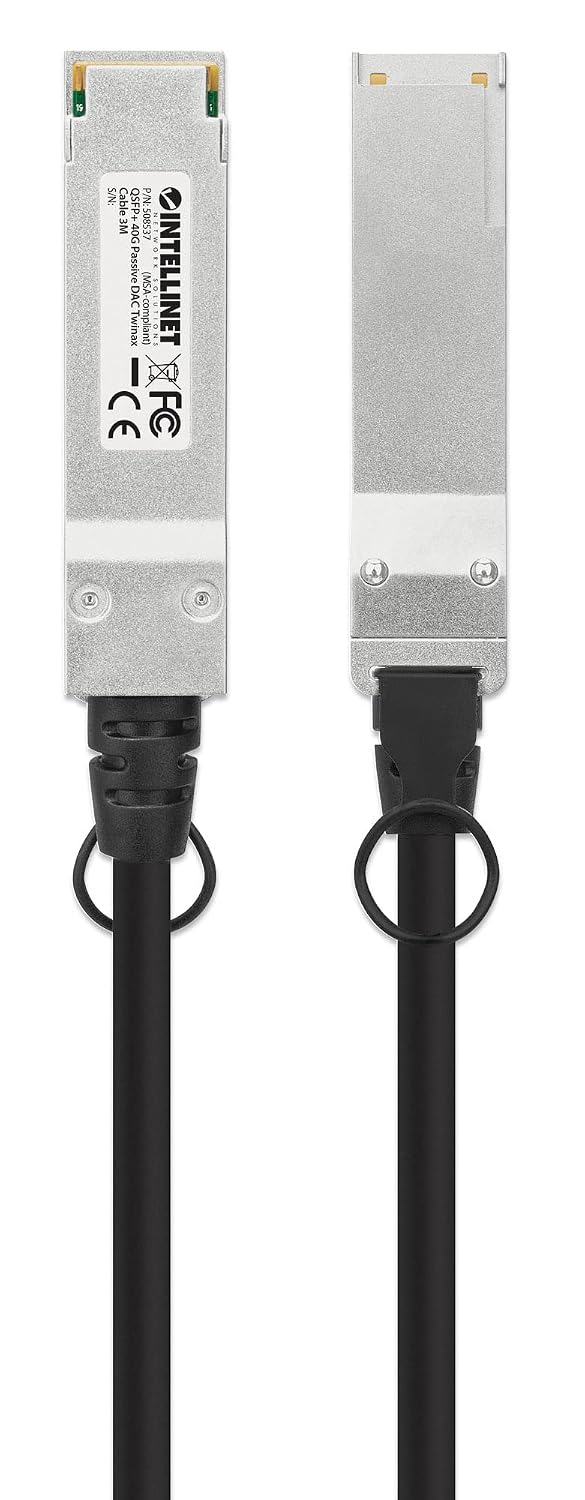 Intellinet 40G QSFP+ Passive DAC Twinax Cable, 10 ft