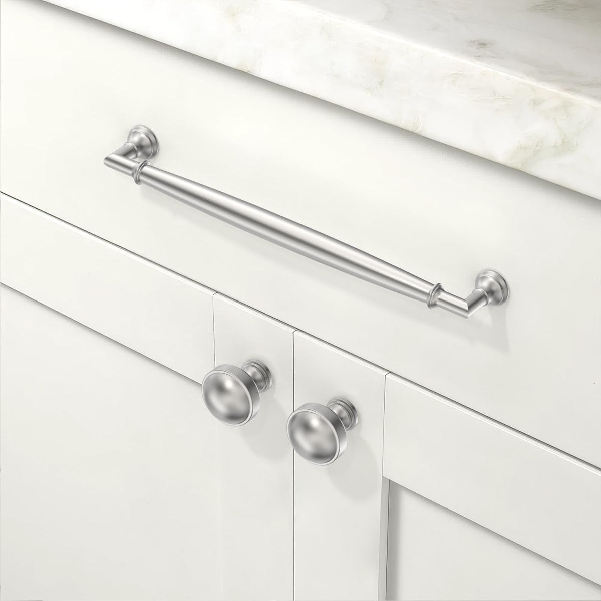 10 Pack Brushed Satin Nickel Cabinet Pulls 7.5 Inch(192mm) Kitchen Cabinet Handles Cabinet Hardware for Drawer Pulls