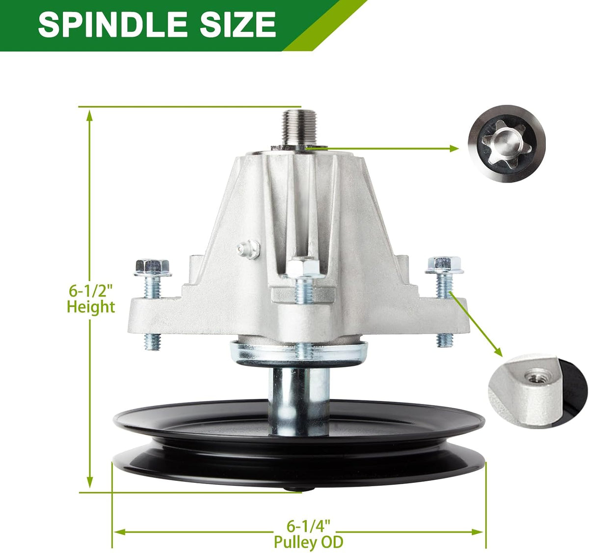 918-06977A Spindle for Cub Cadet XT1 LT46 XT2 LX46 46 Inch Deck 1Pack